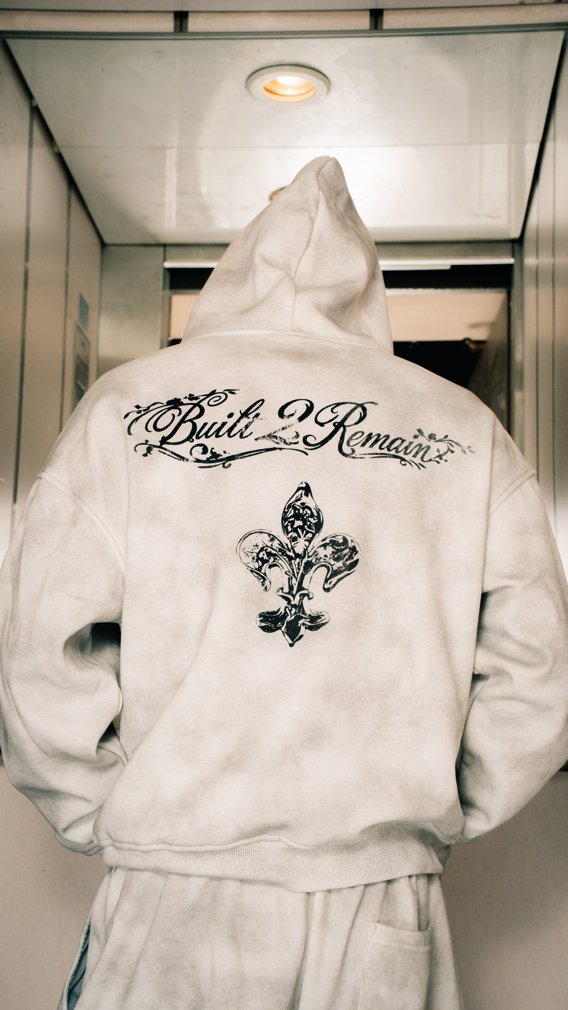 R-0H White Washed Zip Up – charcoal washed zip-up hoodie