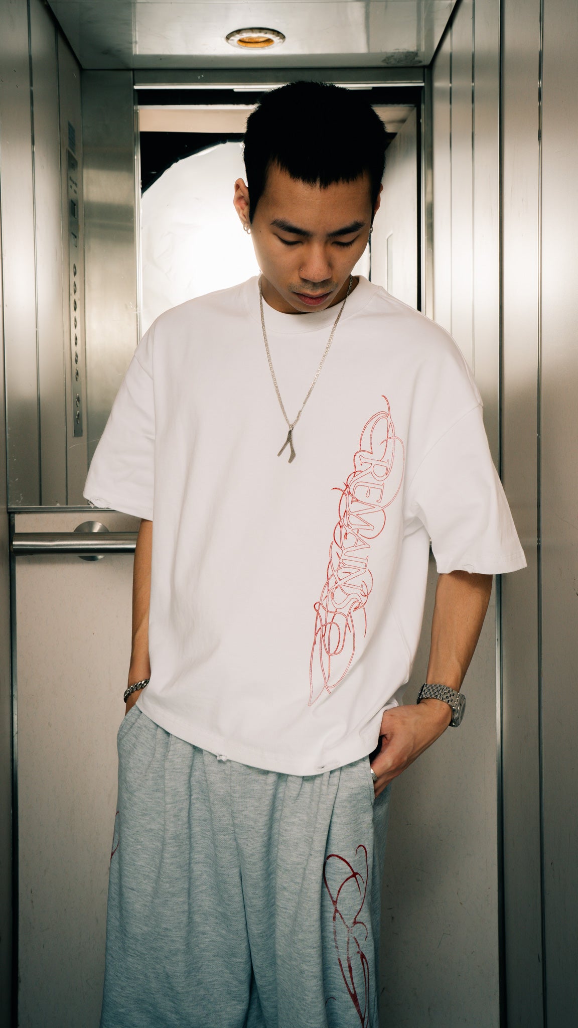 R-0H Remains Tribal Tee – heavyweight screen print tee