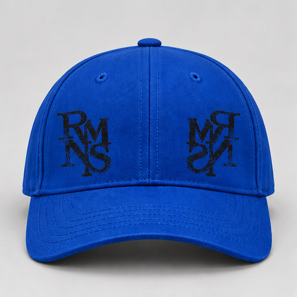 RMNS MONOGRAM 6-PANEL CAP — BLUE