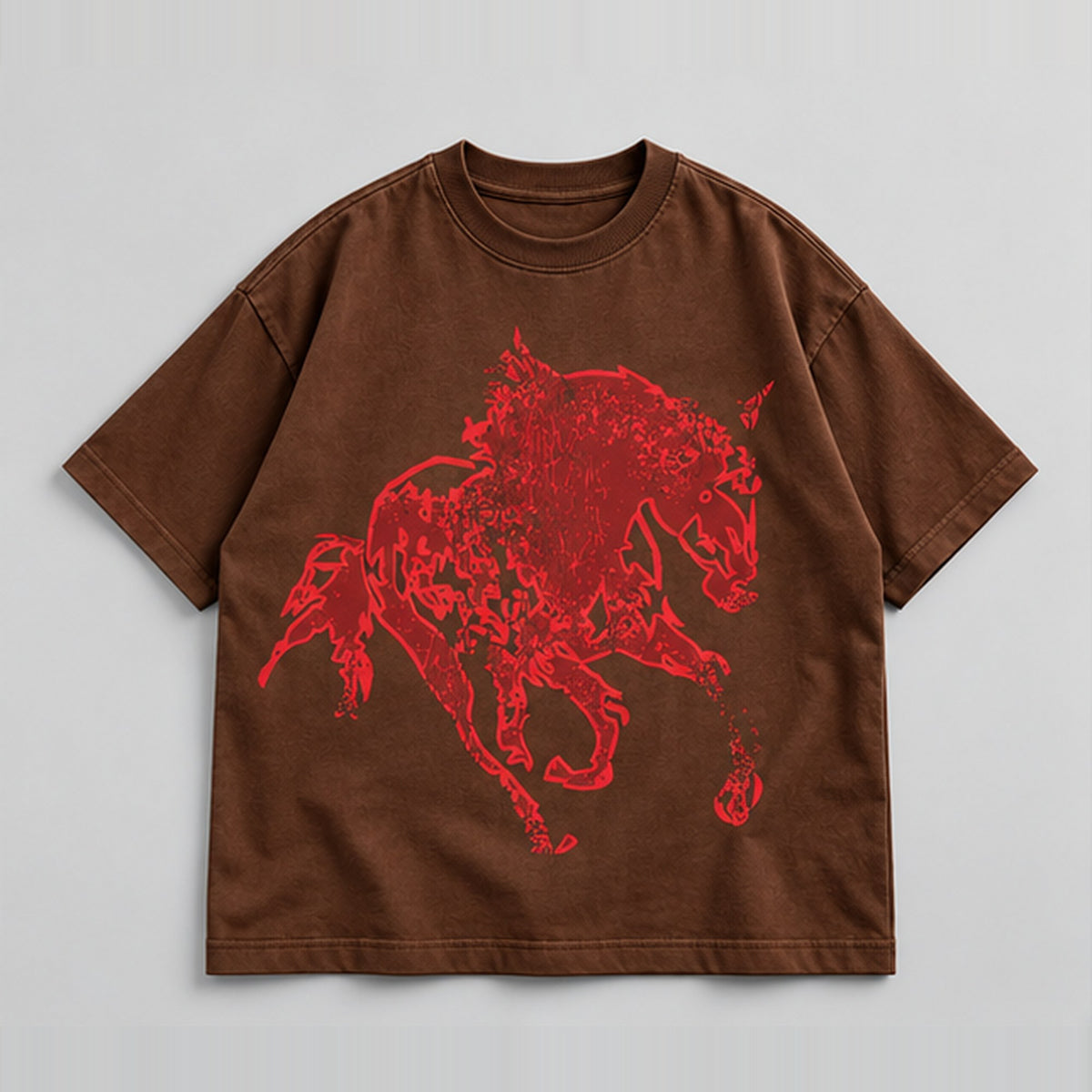 MADMAX OVERSIZED TEE — BROWN