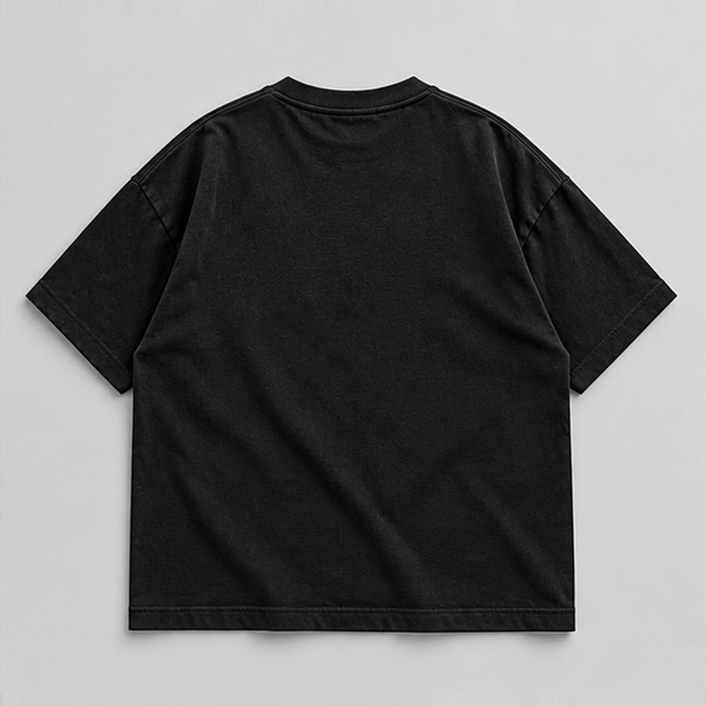 RUNNER OVERSIZED TEE — BLACK
