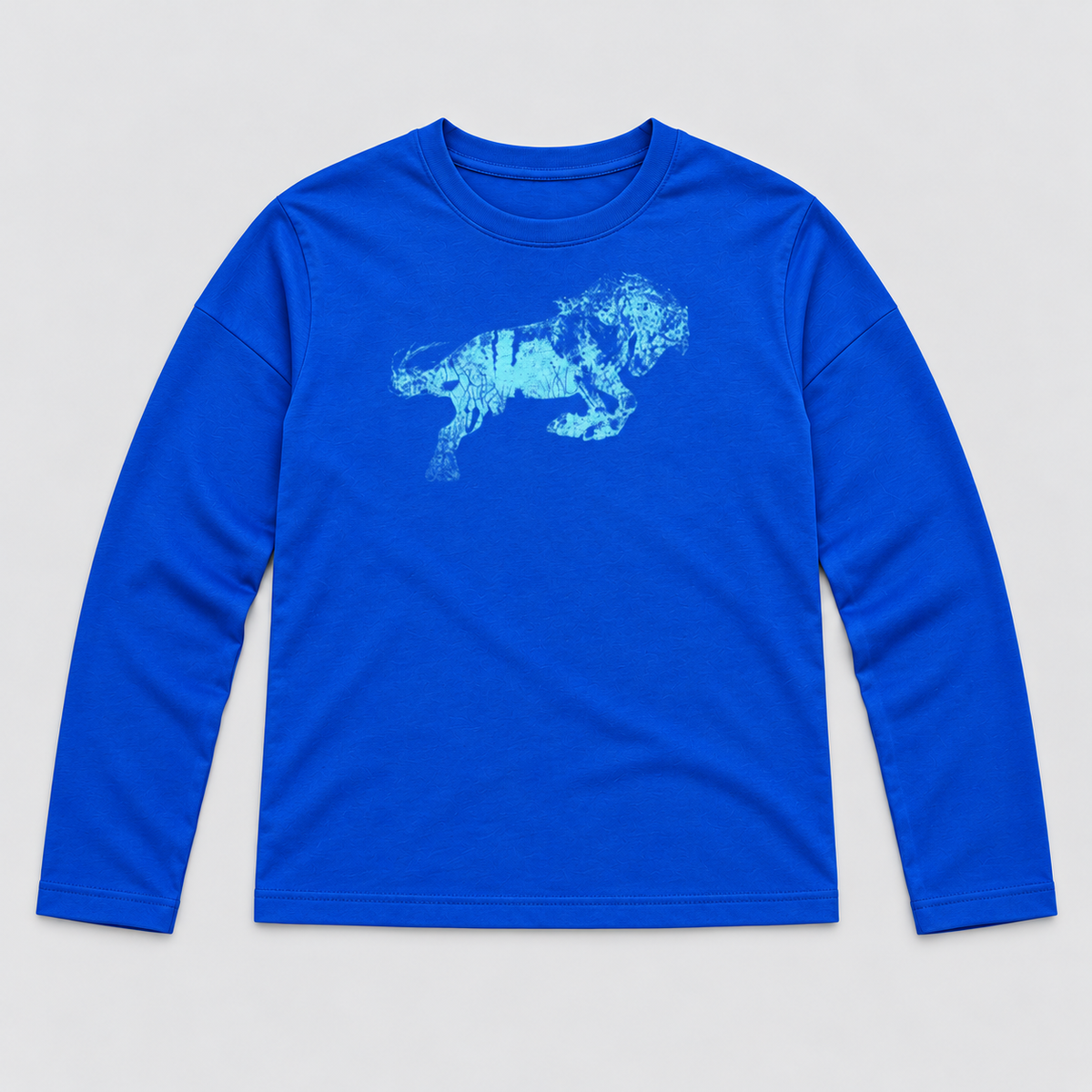 BLUE STANG FITTED LONG SLEEVE — BLUE