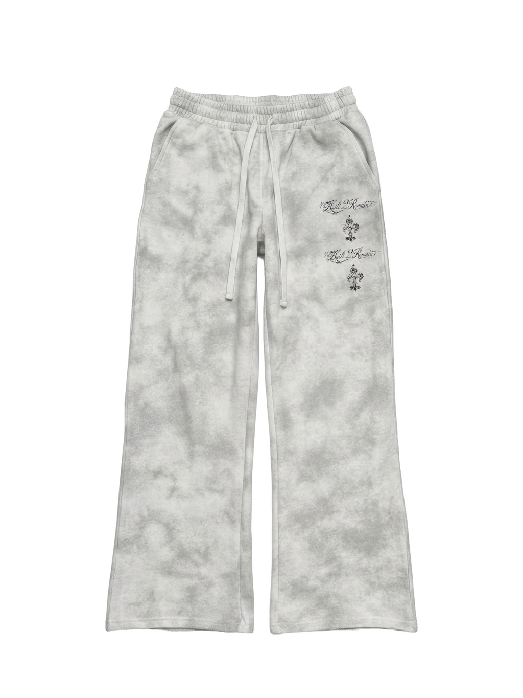 R-OH / WHITE WASHED FLARE PANTS